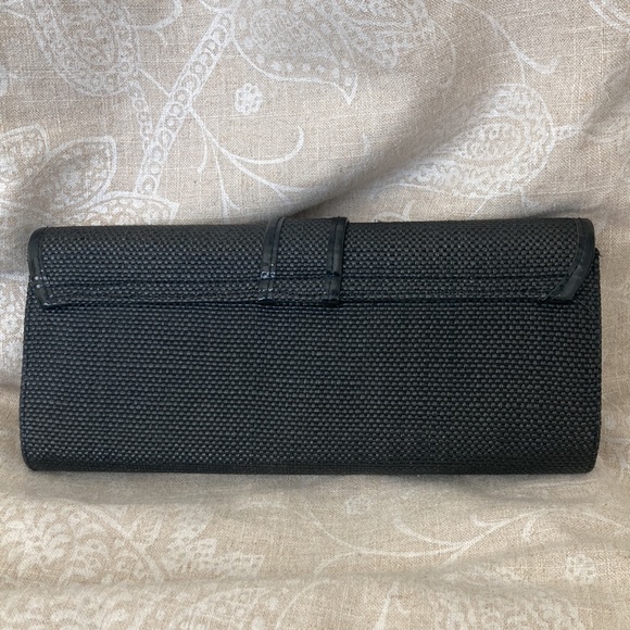 Banana Republic jute with patent leather trim, detachable strap, like new EUC - Picture 4 of 11